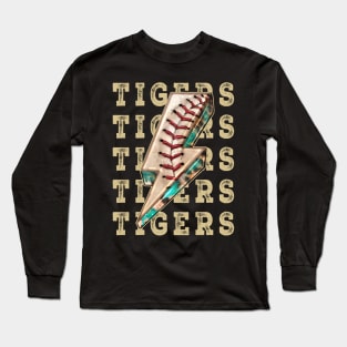 Aesthetic Design Tigers Gifts Vintage Styles Baseball Long Sleeve T-Shirt